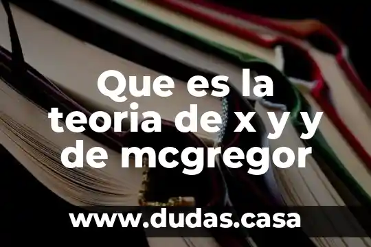 Que es la teoria de x y y de mcgregor