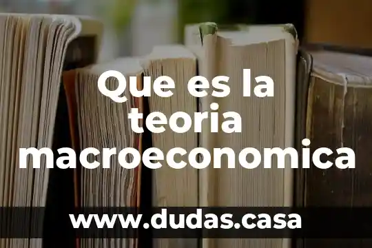 Que es la teoria macroeconomica