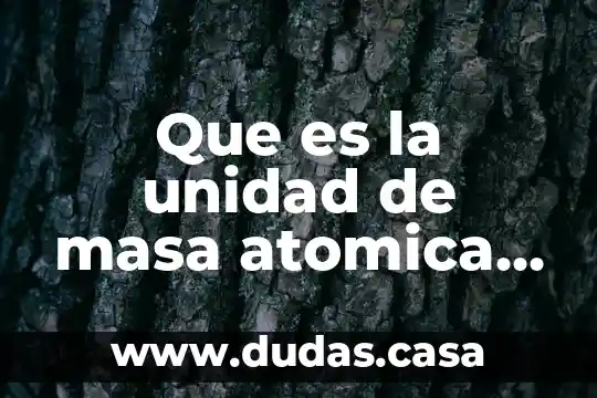 Qué es la masa atómica en química 5 Que es la unidad de masa atomica relativa