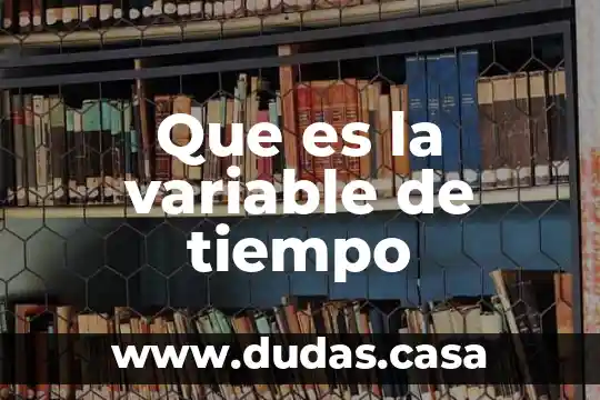 Que es la variable de tiempo