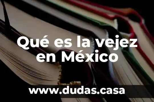 Qué es la vejez en México