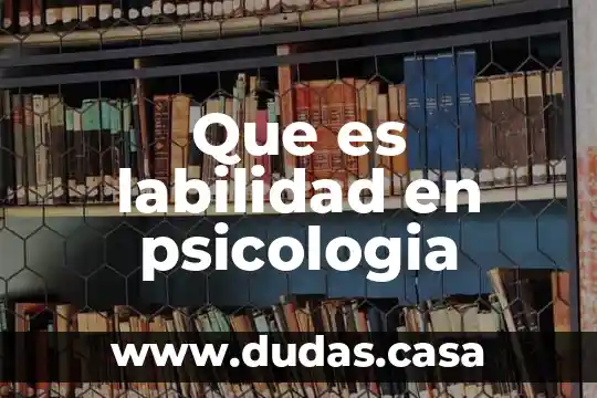 Que es labilidad en psicologia
