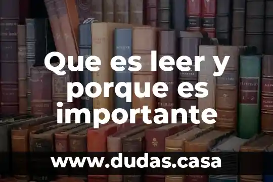 Que es leer y porque es importante