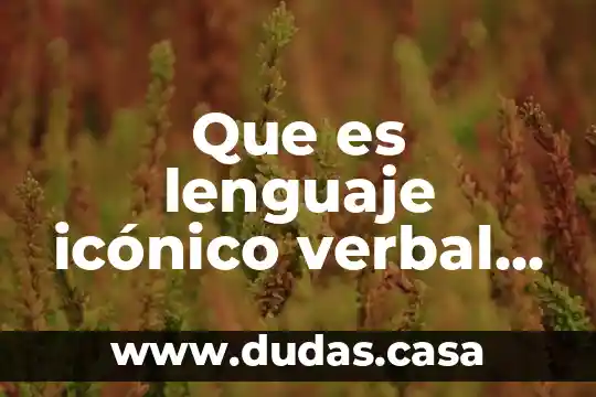 Que es lenguaje icónico verbal del comic