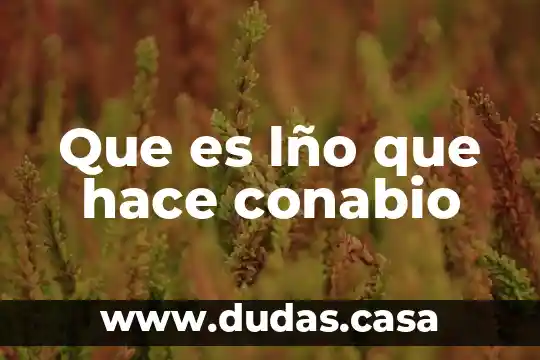 Que es lño que hace conabio