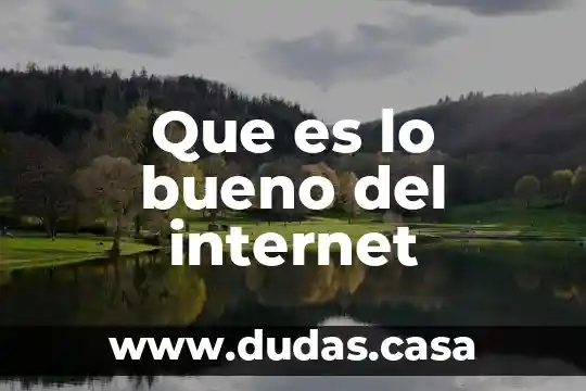 Que es lo bueno del internet