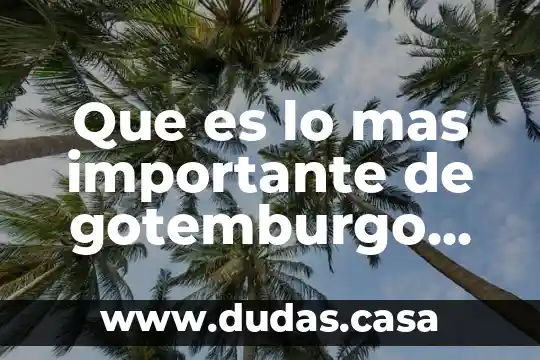 Que es lo mas importante de gotemburgo suecia