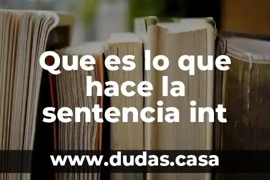 Que es lo que hace la sentencia int