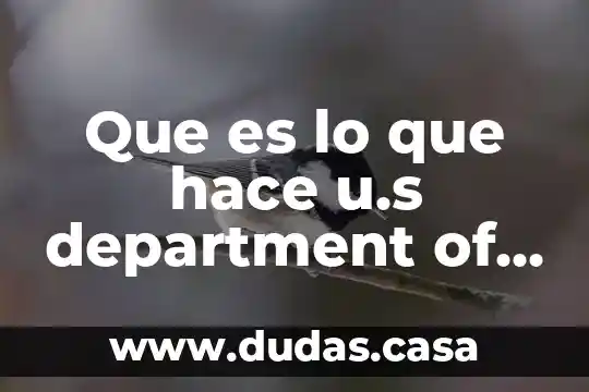 Que es lo que hace u.s department of agriculture