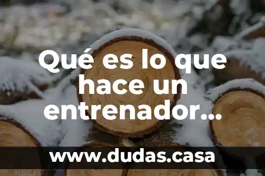 Qué es lo que hace un entrenador vital