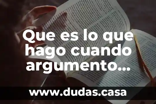 Que es lo que hago cuando argumento yahoo