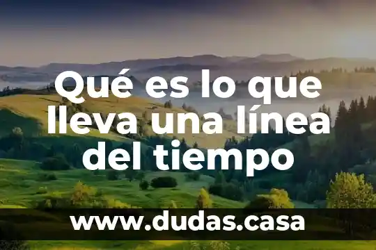 Qué es lo que lleva una línea del tiempo