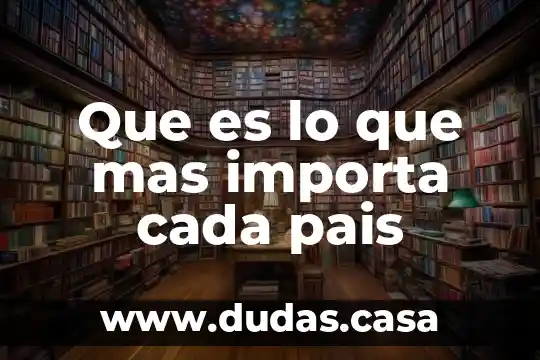 Que es lo que mas importa cada pais