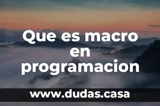 Que es macro en programacion