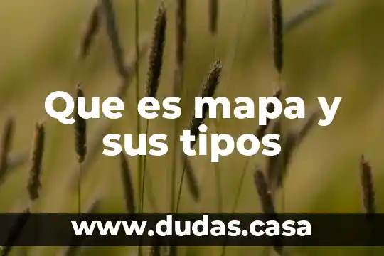 Que es mapa y sus tipos