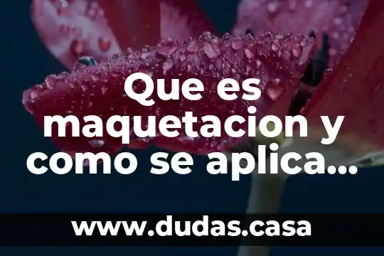 Que es maquetacion y como se aplica en paginas web