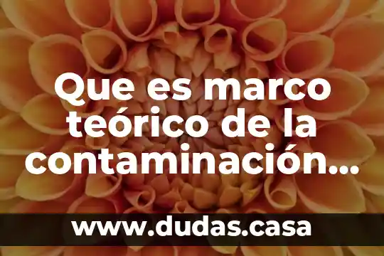 Que es marco teórico de la contaminación del aire