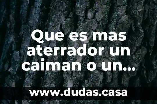 Que es mas aterrador un caiman o un cocodrilo