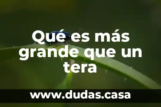 Qué es más grande que un tera