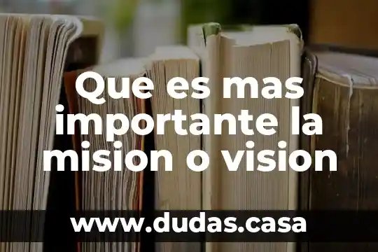 Que es mas importante la mision o vision