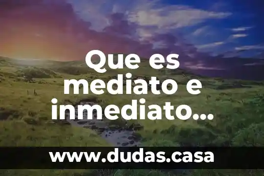 Que es mediato e inmediato materia amparo