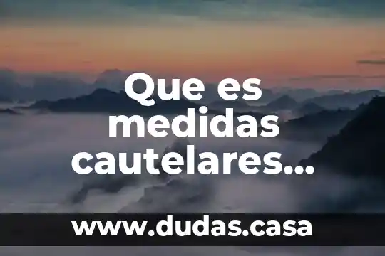 Que es medidas cautelares seguridad