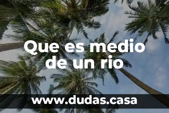 Que es medio de un rio