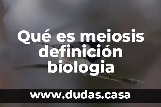 Qué es meiosis definición biologia