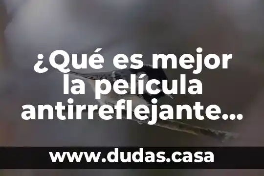 ¿Qué es mejor la película antirreflejante o el polarizado?