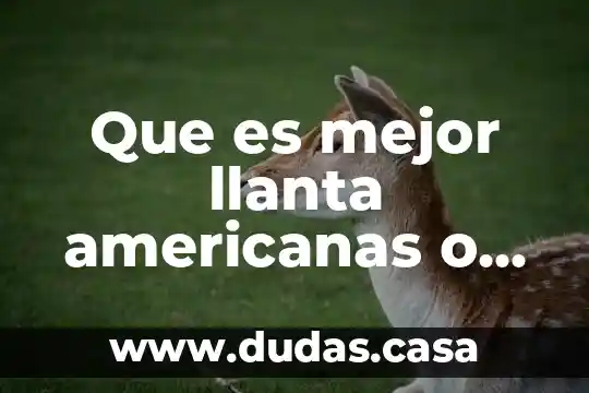 Que es mejor llanta americanas o chinas