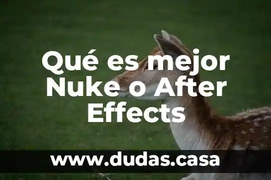 Qué es mejor Nuke o After Effects