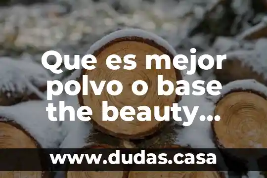 Que es mejor polvo o base the beauty effect