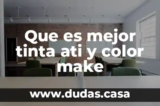 Que es mejor tinta ati y color make