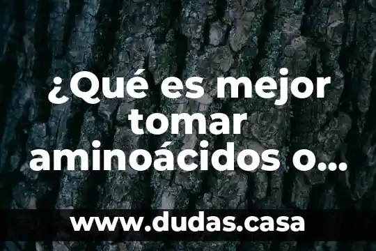 ¿Qué es mejor tomar aminoácidos o preentrenamiento?