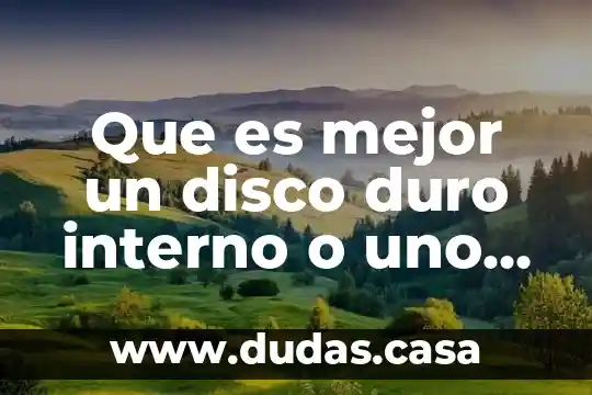 Que es mejor un disco duro interno o uno externo