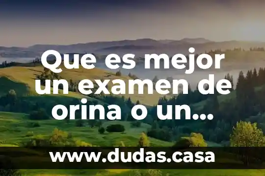 Que es mejor un examen de orina o un cultivo