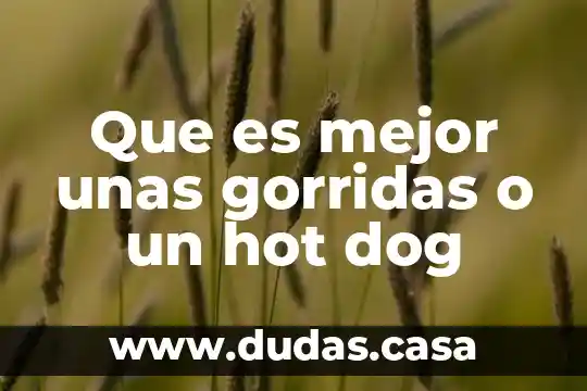 Que es mejor unas gorridas o un hot dog