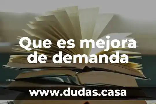 Que es mejora de demanda