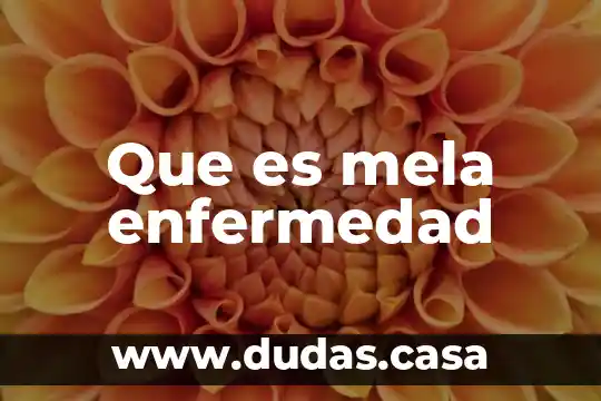 Que es mela enfermedad