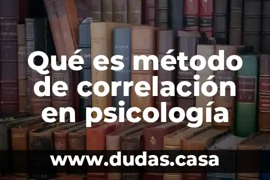 Qué es método de correlación en psicología