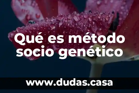 Qué es método socio genético