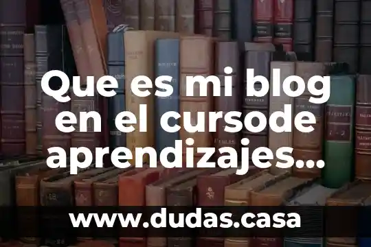 Que es mi blog en el cursode aprendizajes clave