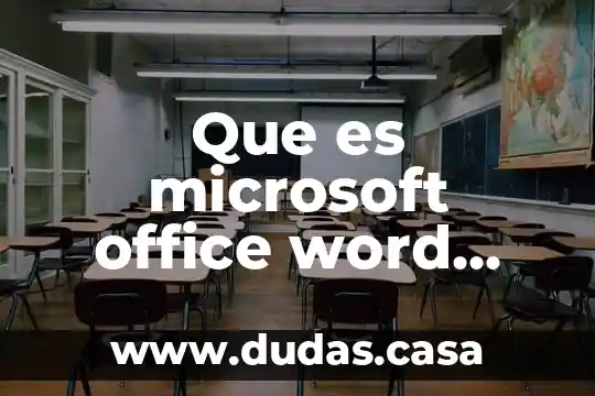 Que es microsoft office word 2007