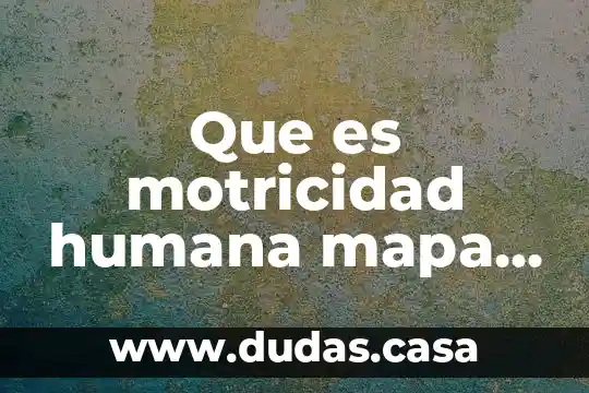 Qué es un mapa conceptual en un escrito 7 Que es motricidad humana mapa conceptual