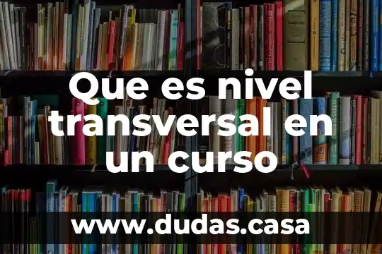 Que es nivel transversal en un curso