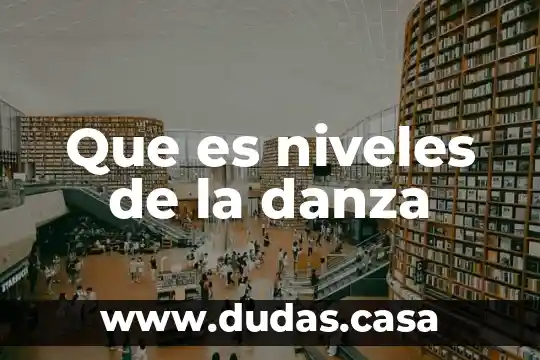 Que es niveles de la danza