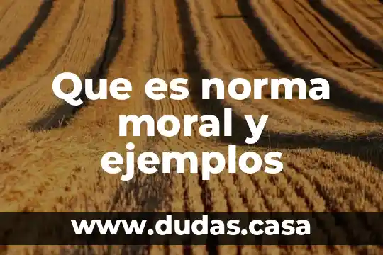 Que es norma moral y ejemplos