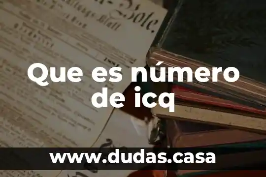 Que es número de icq
