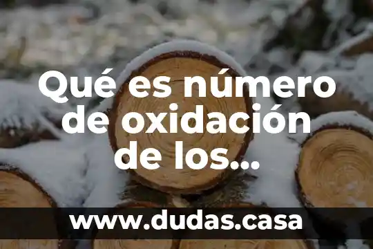 Qué es número de oxidación de los elementos químicos