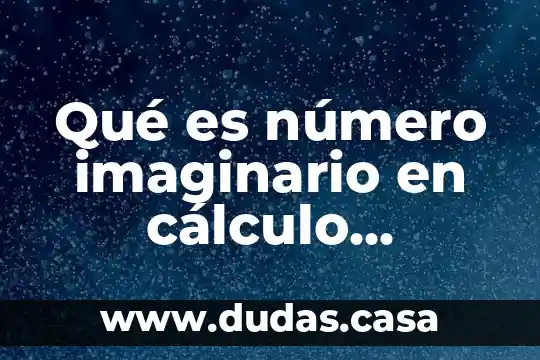 Qué es número imaginario en cálculo diferencial definición
